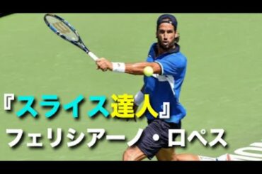 【テニス】ボールを真っ二つに切りそうなスライスの達人！！フェリシアーノ・ロペスのプレイ集【スーパープレイ】