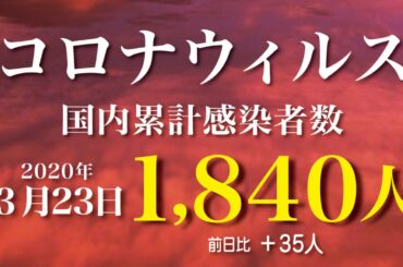 新型コロナウィルス最新感染者数　2020年3月23日　21時