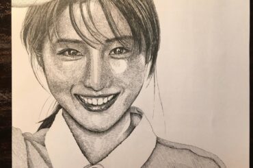 石原さとみさんの絵を描く　Drawing Satomi Ishihara｜Pen and Ink Drawing ｜Ballpoint Pen Drawing ｜ボールペン画