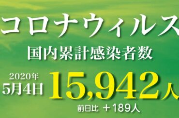 新型コロナウィルス、5月4日の感染者数  21時