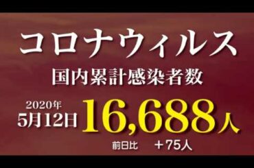 新型コロナウィルス、5月12日の感染者数  21時