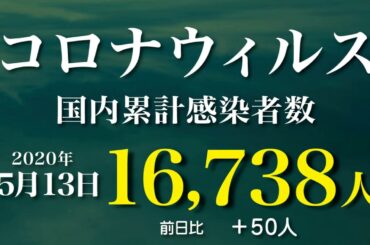 新型コロナウィルス、5月13日の感染者数  21時