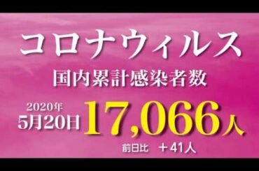 新型コロナウィルス、5月20日の感染者数  21時