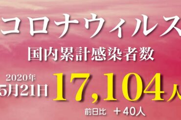 新型コロナウィルス、5月21日の感染者数  21時