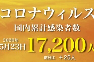 新型コロナウィルス、5月23日の感染者数  21時