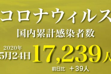 新型コロナウィルス、5月24日の感染者数  21時