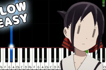 Kaze ni Fukarete - Kaguya-sama: Love is War Season 2 ED - SLOW EASY Piano Tutorial [animelovemen]