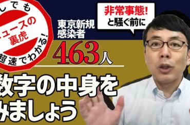 新型コロナウィルス 東京都新規感染者463人。「非常事態宣言だ！」と騒ぐ前に数字の中身をみましょう！超速！上念司チャンネル ニュースの裏虎