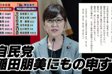 自民党　稲田朋美にもの申す！