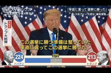 “予想外”の大接戦・・・トランプ氏が“勝利宣言”？(2020年11月4日)