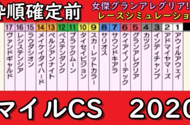 マイルチャンピオンシップ2020　レースシミュレーション（枠順確定前）