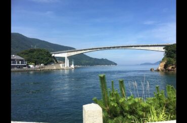 上関大橋のかかってる室津・上関間の急潮の海峡を見てきた。