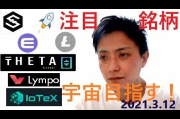 仮想通貨IOST,ENJ,XLM,LTC,LINK,THETA,LYM,IOTX2021 3 12銘柄分析