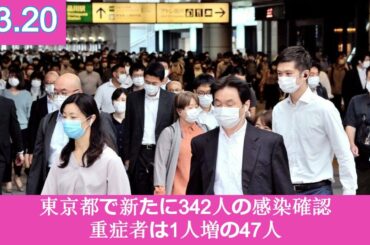 東京都で新たに342人の感染確認 重症者は1人増の47人