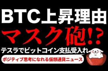 【仮想通貨ビットコインETH,UNI,THETA,ENJ】ビットコインはEマスク砲で上昇！どこまで期待していいか徹底考察！今日の注目ニュース6選