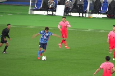 【SAMURAI BLUE】日本代表　南野拓実　→　守田英正のミドルシュート　- JPN vs KOR 2021.3.25