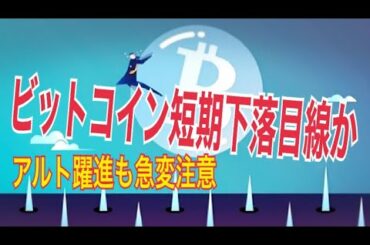 【仮想通貨】ビットコイン短期では下降目線か？アルトコイン躍進も、急変注意【暗号資産】