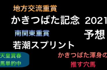 【競馬予想】　地方交流重賞　かきつばた記念　南関東重賞　若潮スプリント　2021 予想