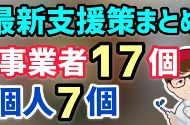 緊急事態宣言延長拡大！支援策24個をまとめて紹介 中小企業・個人事業主向け17個、個人向け7個ご紹介【中小企業診断士YouTuber マキノヤ先生　 牧野谷輝】第720回