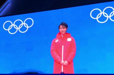 平昌五輪 メダル授与式より iPhone撮影 #羽生結弦